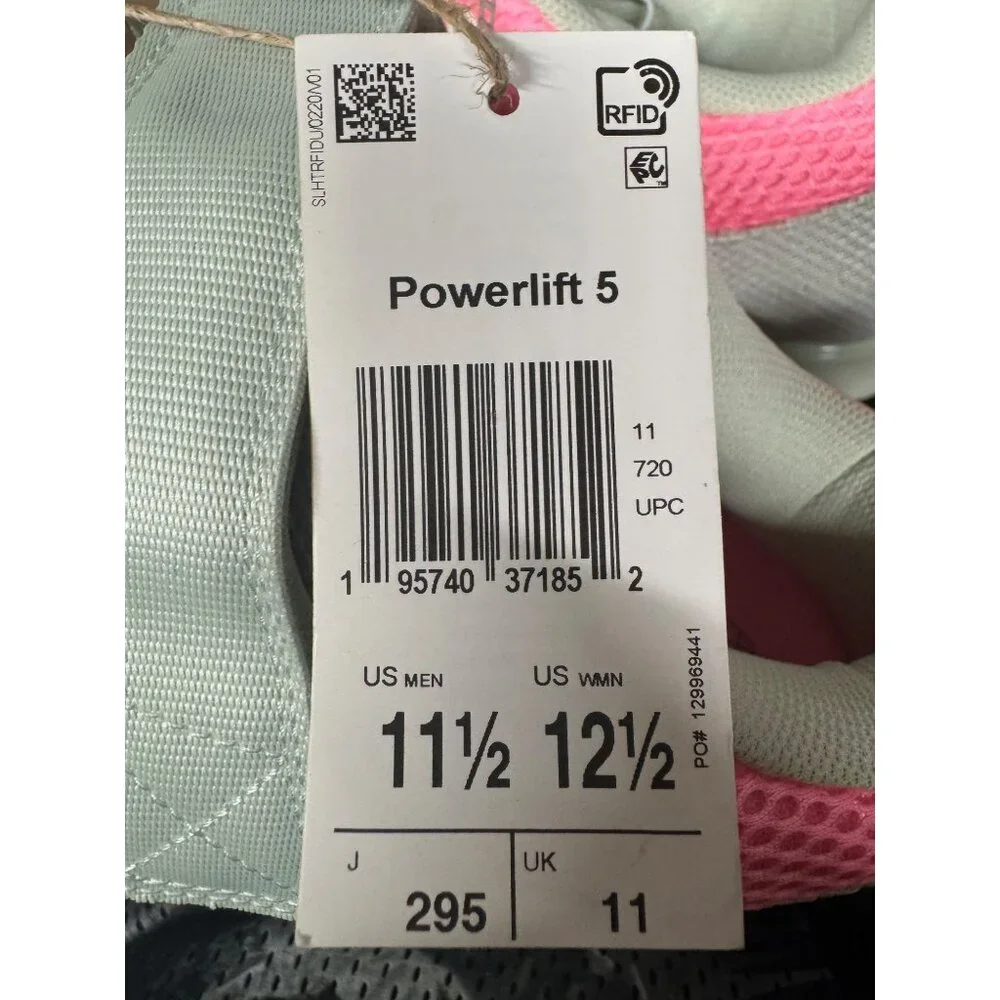 Adidas Powerlift 5 Weightlifting Shoes‎ Green & Pink US Mens 11.5 Womens 12.5